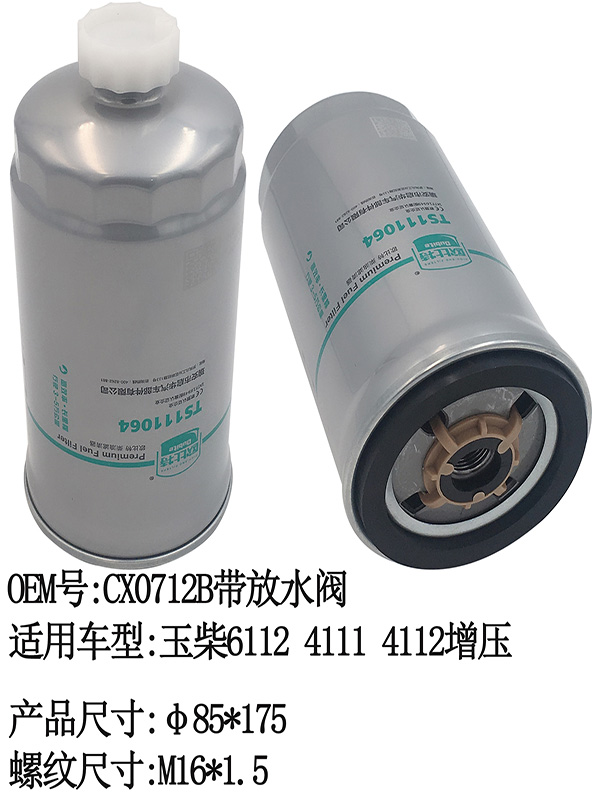 TS111064 FUEL Filter | CX0712B带放水阀